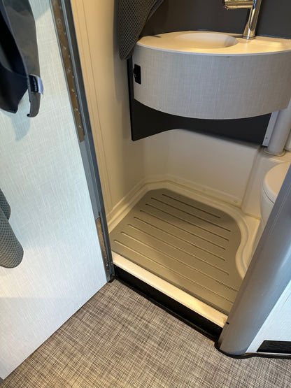 EKKO shower floor insert upgrade - Dove Gray_installed
