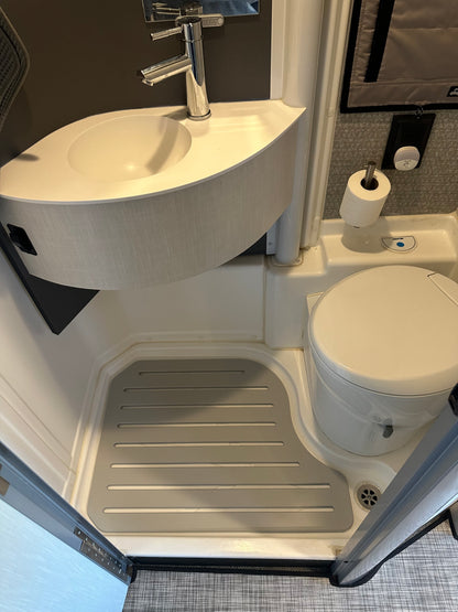EKKO shower floor insert upgrade - Dove Gray_installed top view